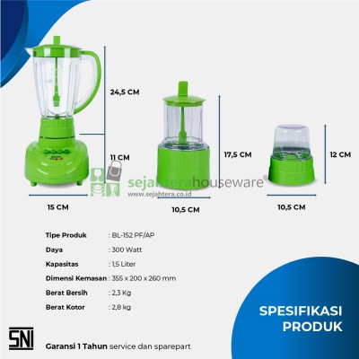 Blender Miyako BL-152 PF/AP (Hijau)