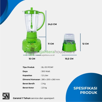 Blender Miyako BL-151 PF/AP (Hijau)