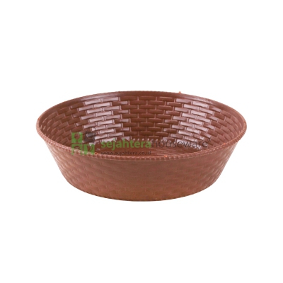 Baskom Bulat Rotan Hadara 1014 Coklat