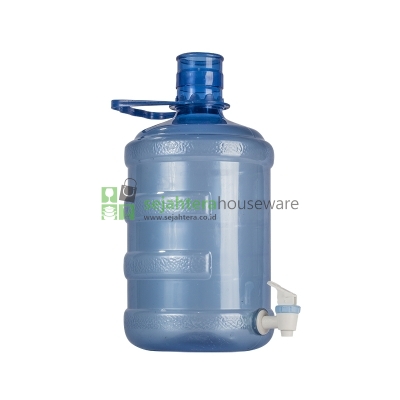 Botol Aqua Galon 5 Liter + Kran