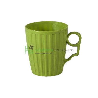  Cangkir  Garis  HW C 08 PP Hijau Sejahtera Houseware 