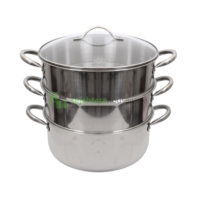 Steamer SUPRA 36 cm ss 3 Tutup Kaca