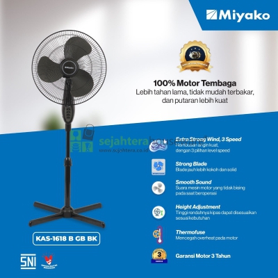 Kipas Miyako KAS-1618 B GB BK