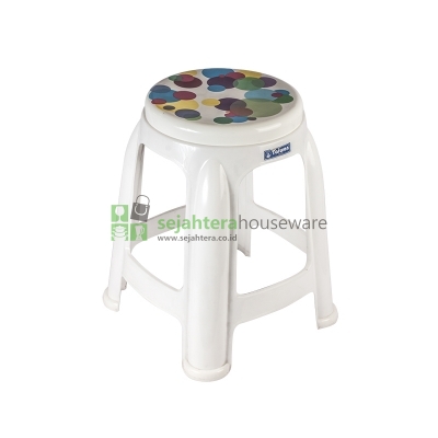 Kursi Bakso Taiwan POLKA warna/putih