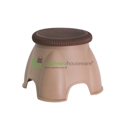 Kursi Jongkok Bulat Cream LIONG 423