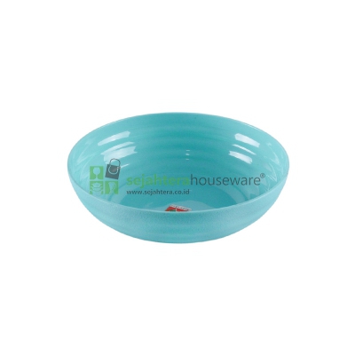 Mangkok Ceper Lucent Green Leaf 4087#5