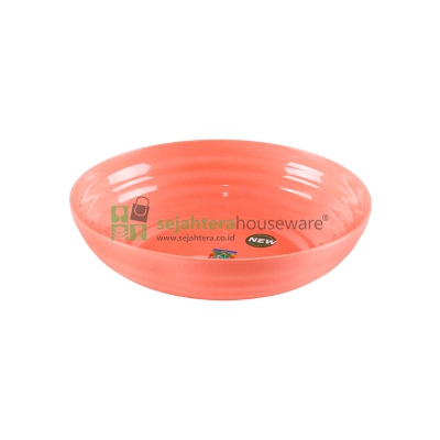 Mangkok Ceper Lucent Green Leaf 4088