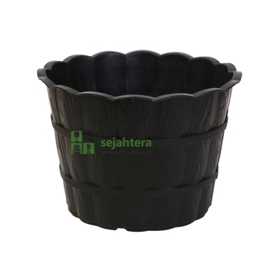 Pot Bunga CJP Kayu 820 Hitam (25cm)