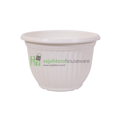 Pot Bunga CJP Ivory 803 15cm Putih*