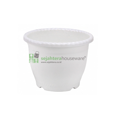 Pot Bunga Alaska 20 cm No. 136 Putih NP