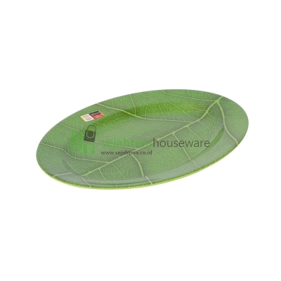 Piring GD P 0314 D Oval Motif Daun