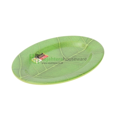 Piring GD P 0308 Oval Motif Daun