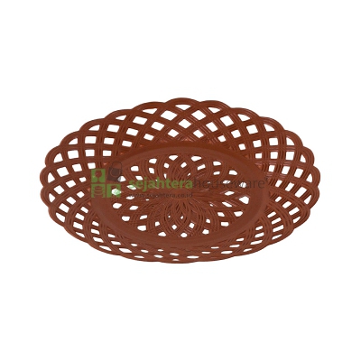 Piring Anyam Rotan Sun Flower Coklat