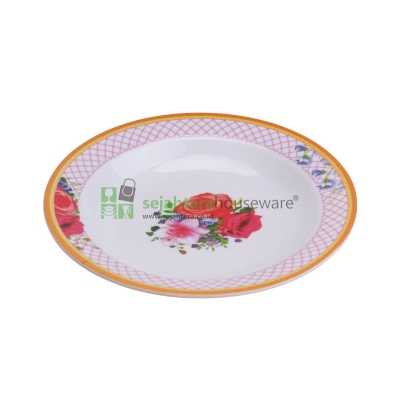 Piring Mei Shing HugiCo D9M Bulat Motif