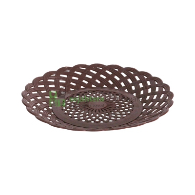 Piring Plastik Anyam Rotan JSW Coklat