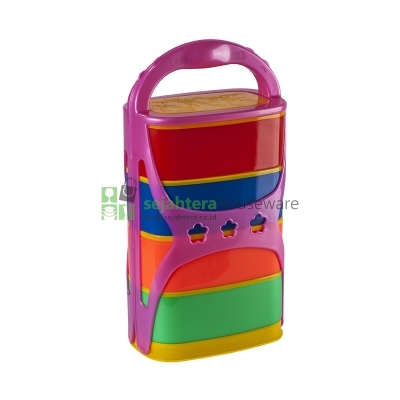 Rantang RAINBOW ss4 SL Plastik*
