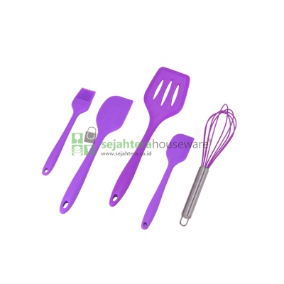 Sendok Set HAPPY BIRD Silicon 5 pcs