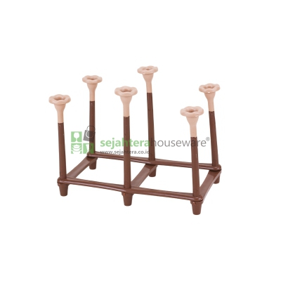 Stand Glass Lipat Hadara Plast Coklat 6*