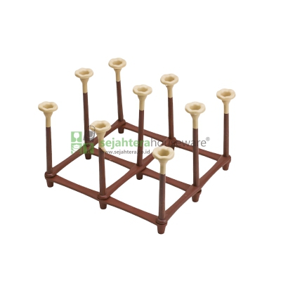 Stand Glass Lipat Hadara Plast Coklat 9*