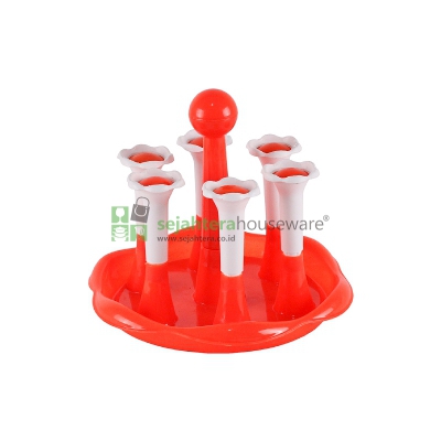 Stand Glass Bulat Warna Isi 6