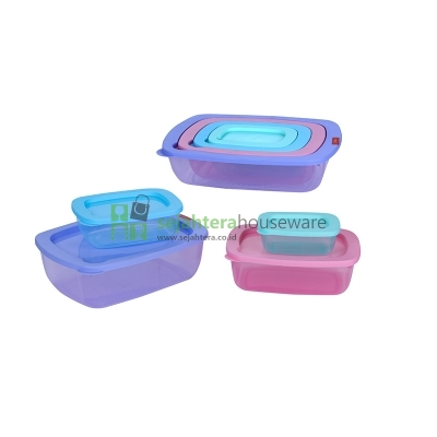 Lunch Box Set Segi Mulan Viola 4 pcs