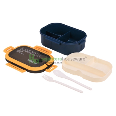 Lunch Box Oval 1.2L+Sendok Garpu 41958