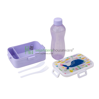 Lunch Box+Botol Green Leaf GLH003