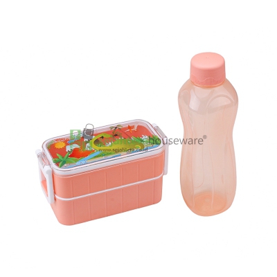 Lunch Box+Botol Green Leaf GLH001