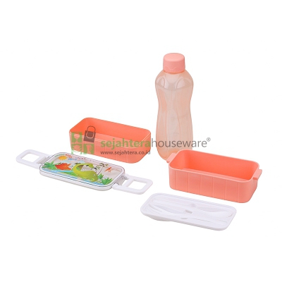 Lunch Box+Botol Green Leaf GLH001