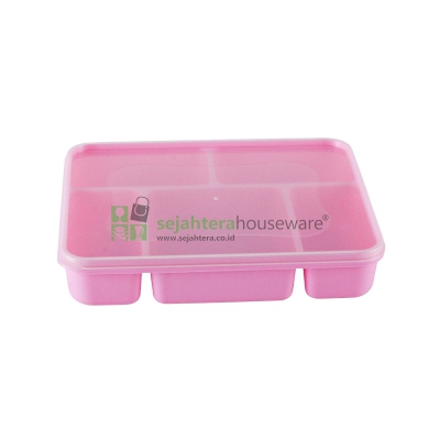 Lunch Box Segi Warna Lovenia 5 Sekat