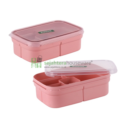 Lunch Box BINGUO 4 Sekat Warna Soft 400